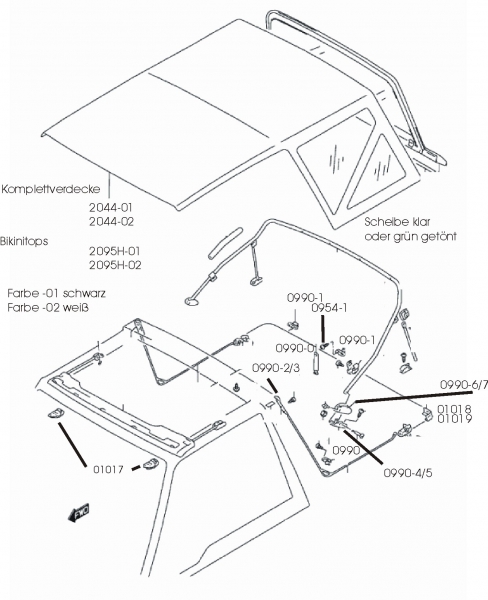 Halter Planendach Vitara